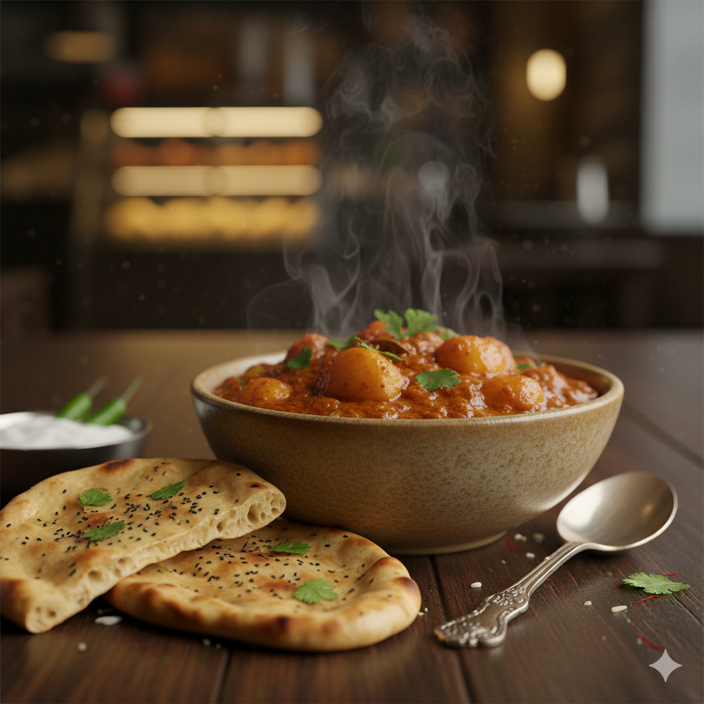 Aloo Curry (16 oz) + 2 Naan