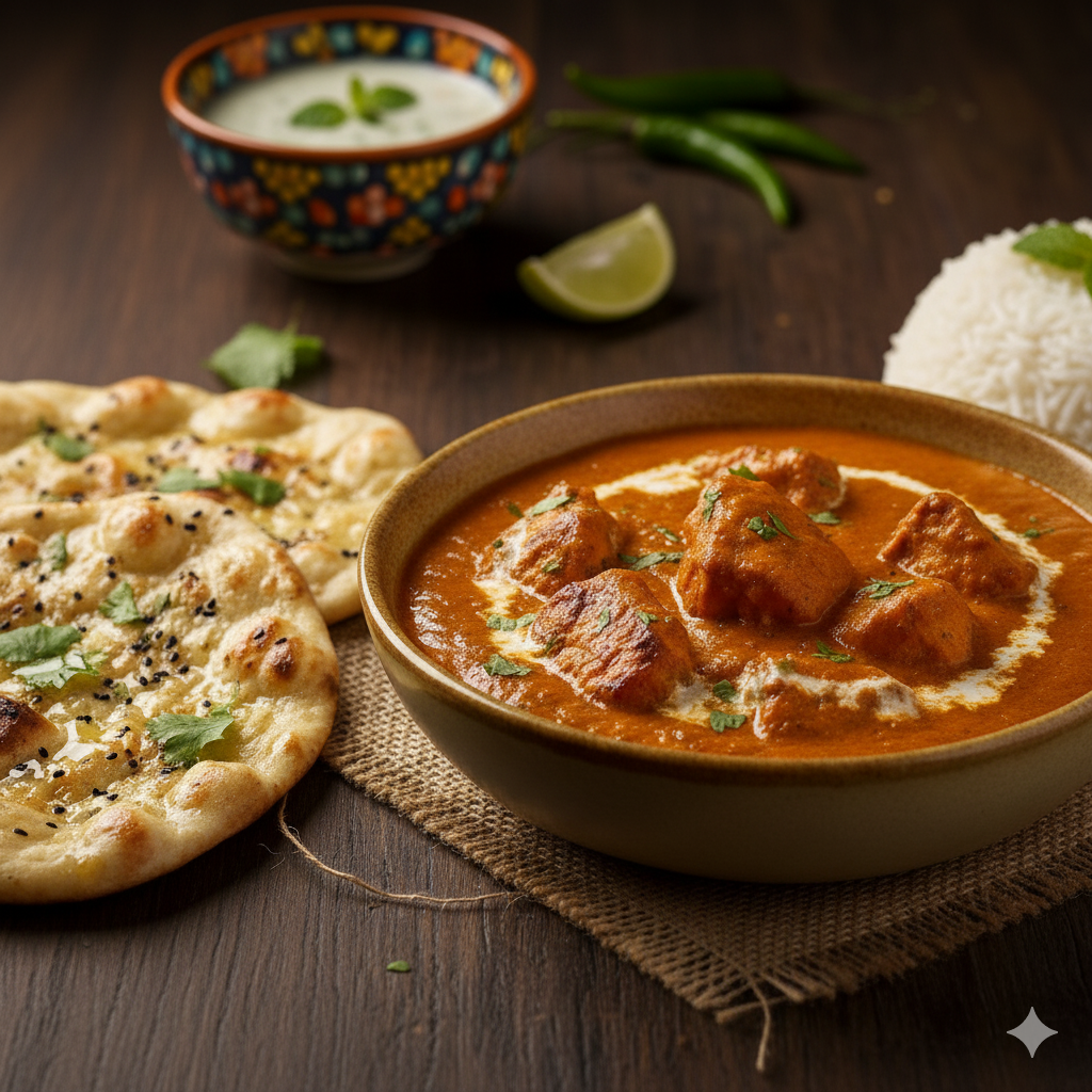 Butter Chicken (16 oz) + 2 Naan