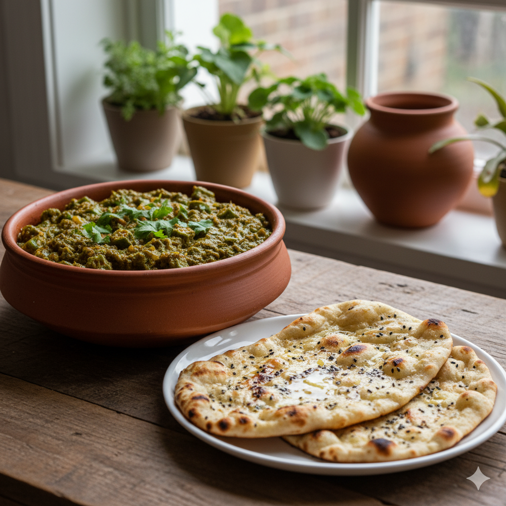 Bhindi Masala (16 oz) + 2 Naan