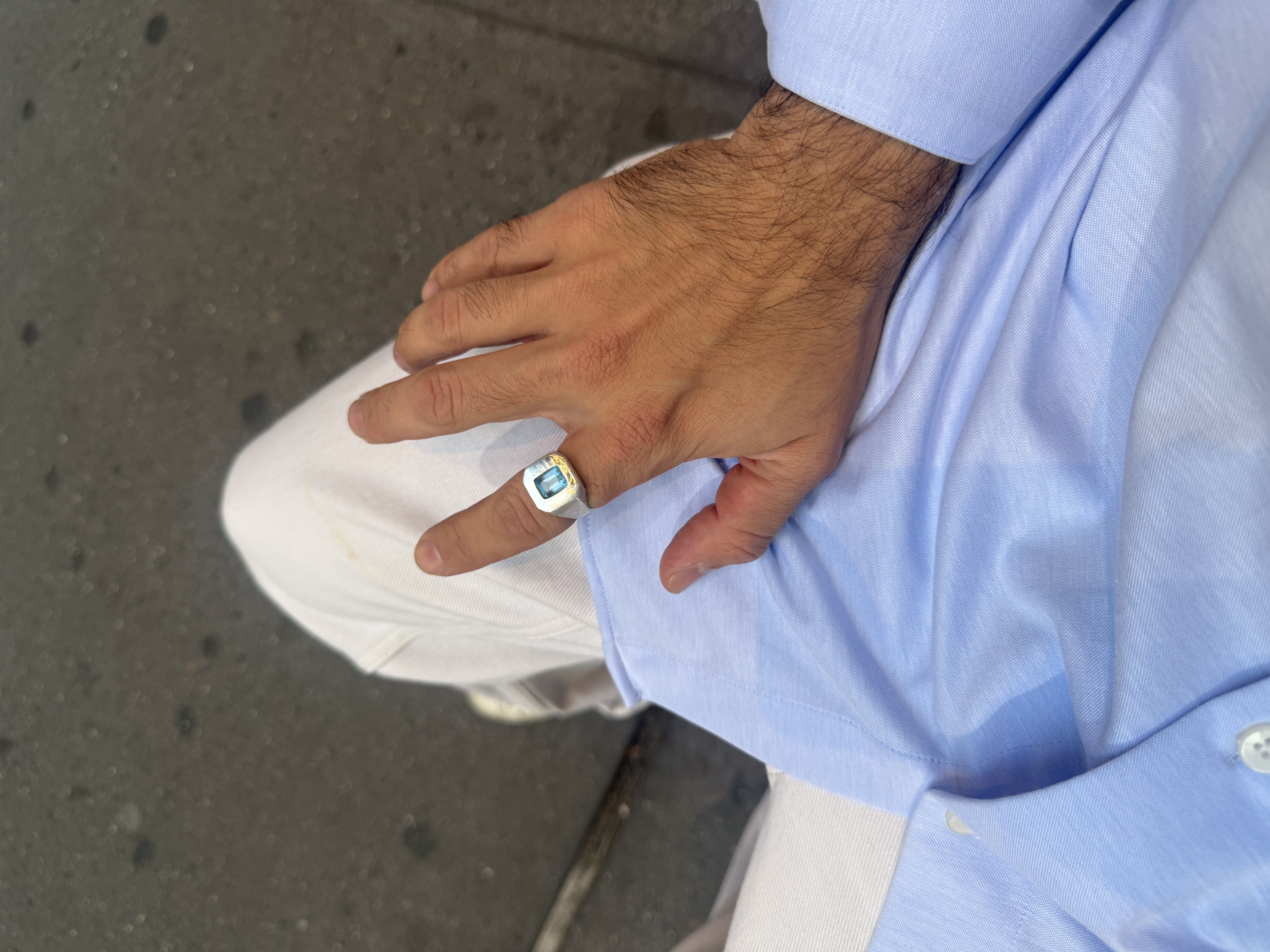 Blue topaz hexagon