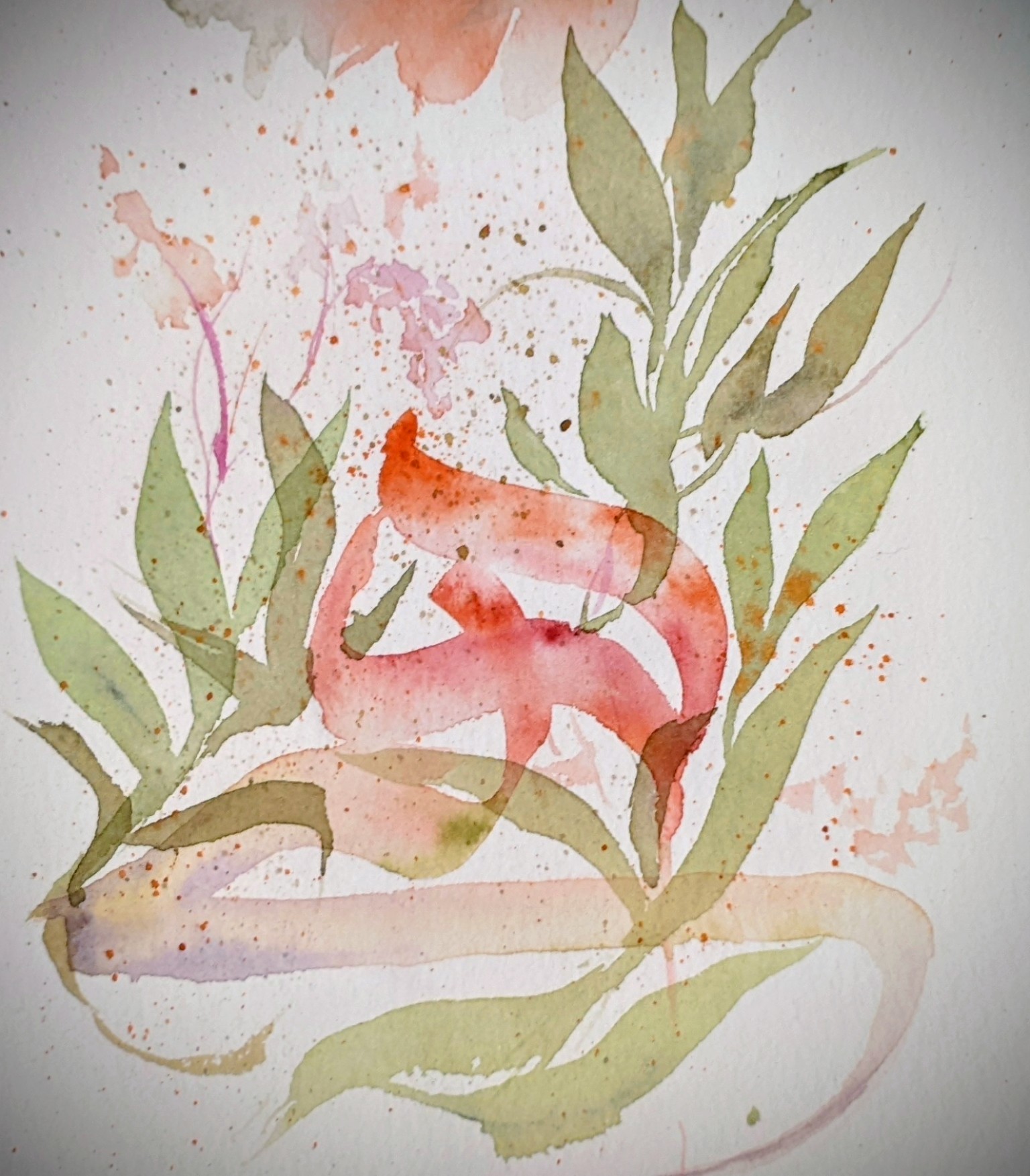 Botanical Watercolor and Calligraphy Art
