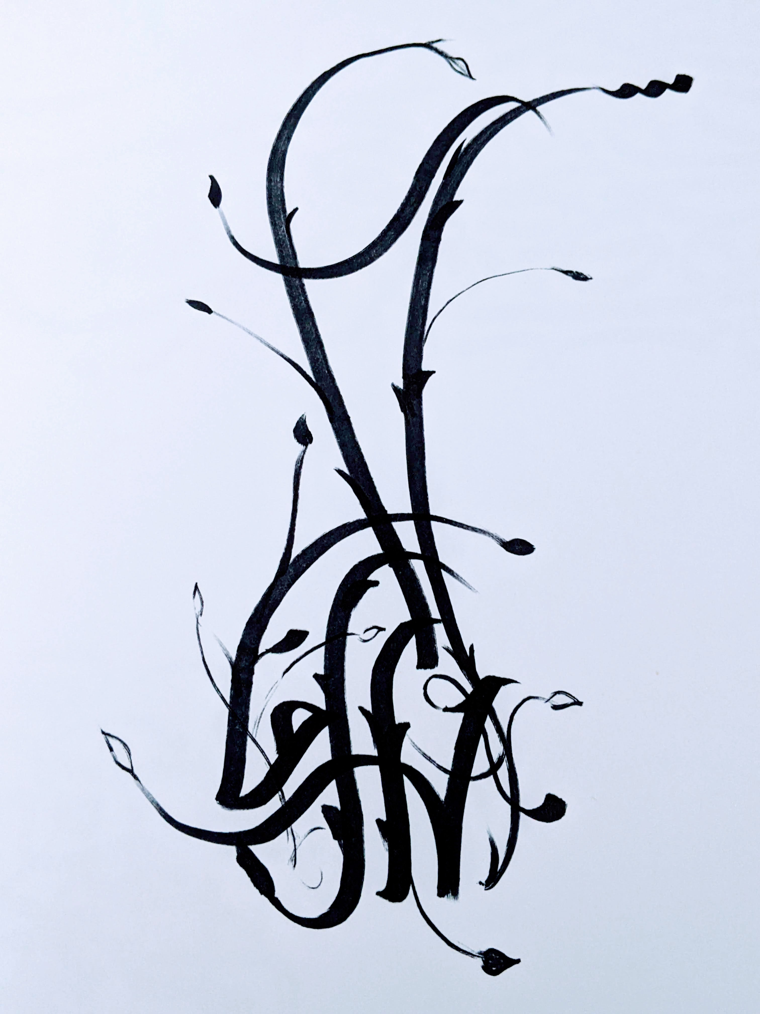 Abstract Calligraphy Artwork