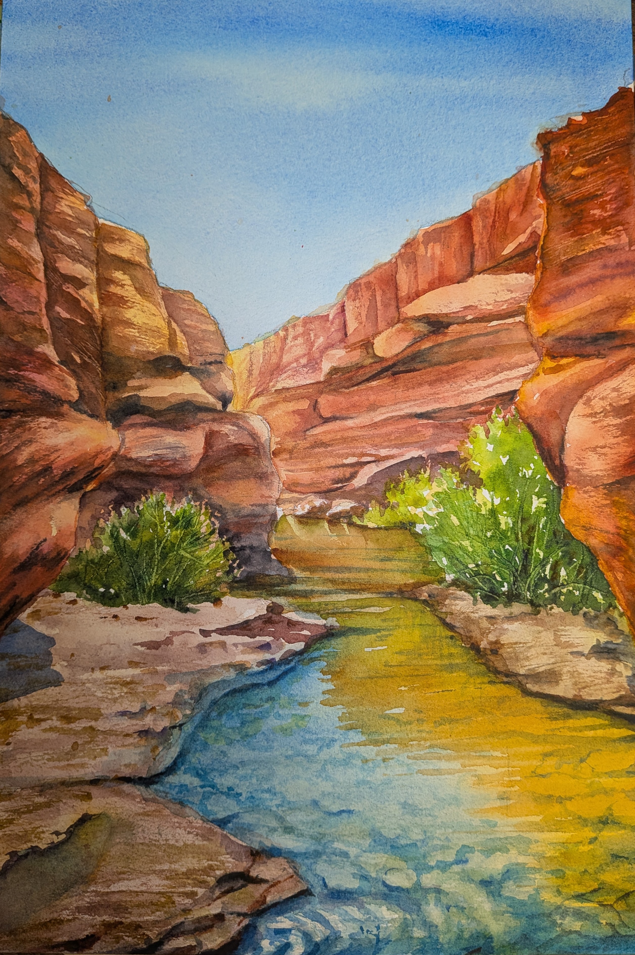 Southwestern Canyon Watercolor