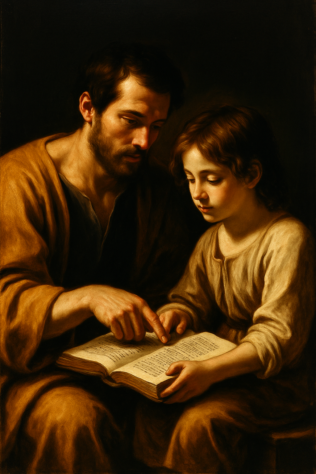 St. Joseph Teaching the Child Jesus | Light of Patriarchs 