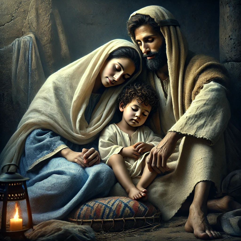 The Holy Family by Firelight | Tender Light of Nazareth 