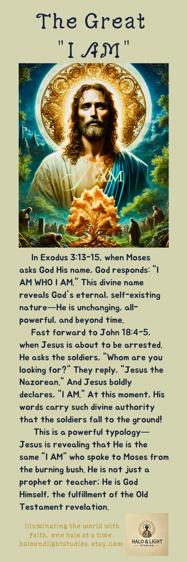 "The Great I AM" Scripture Typology Bookmark
