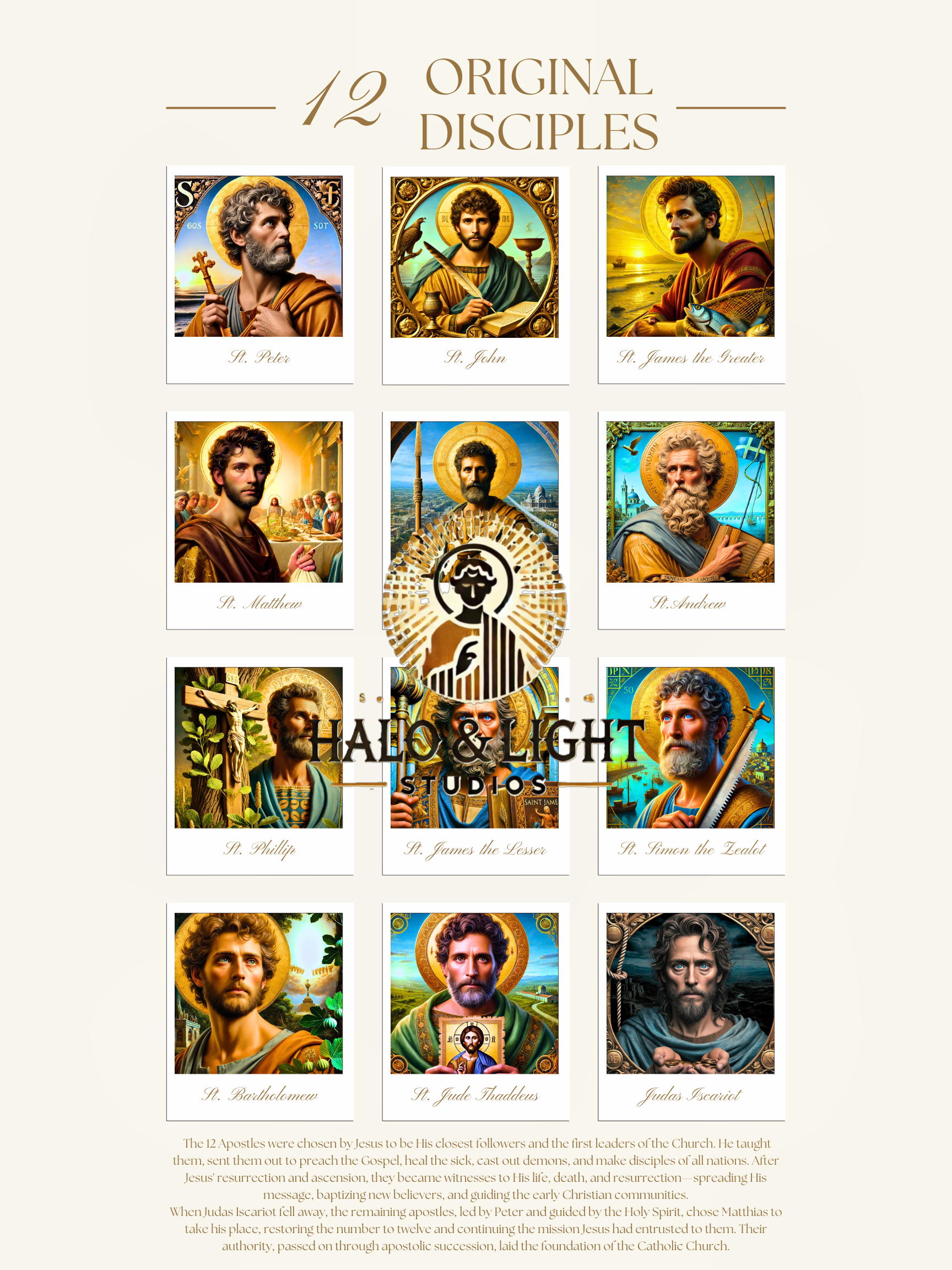 12 Original Disciples Poster