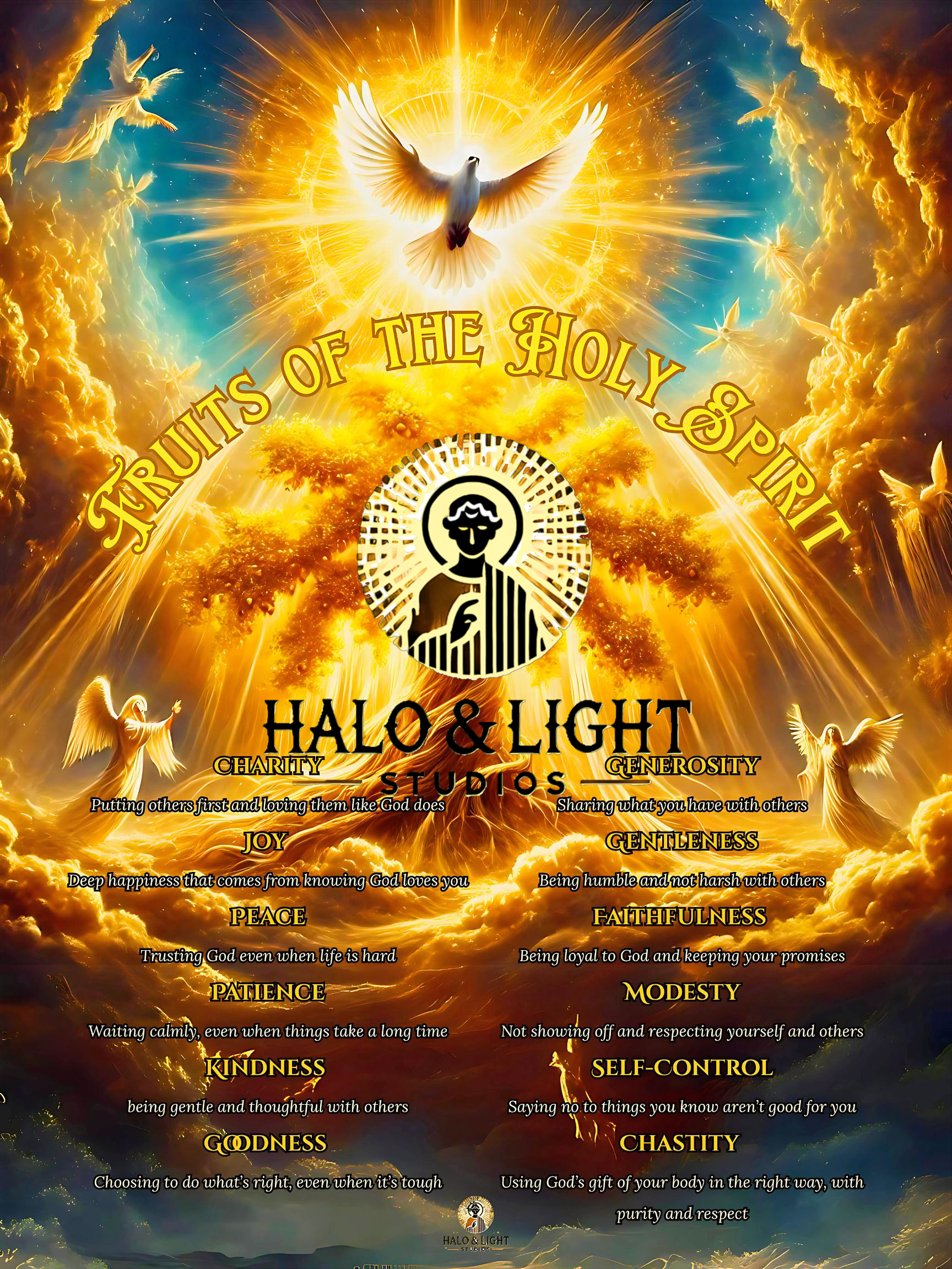 Fruits of the Holy Spirit | Catholic Teaching Poster for Kids & Families 