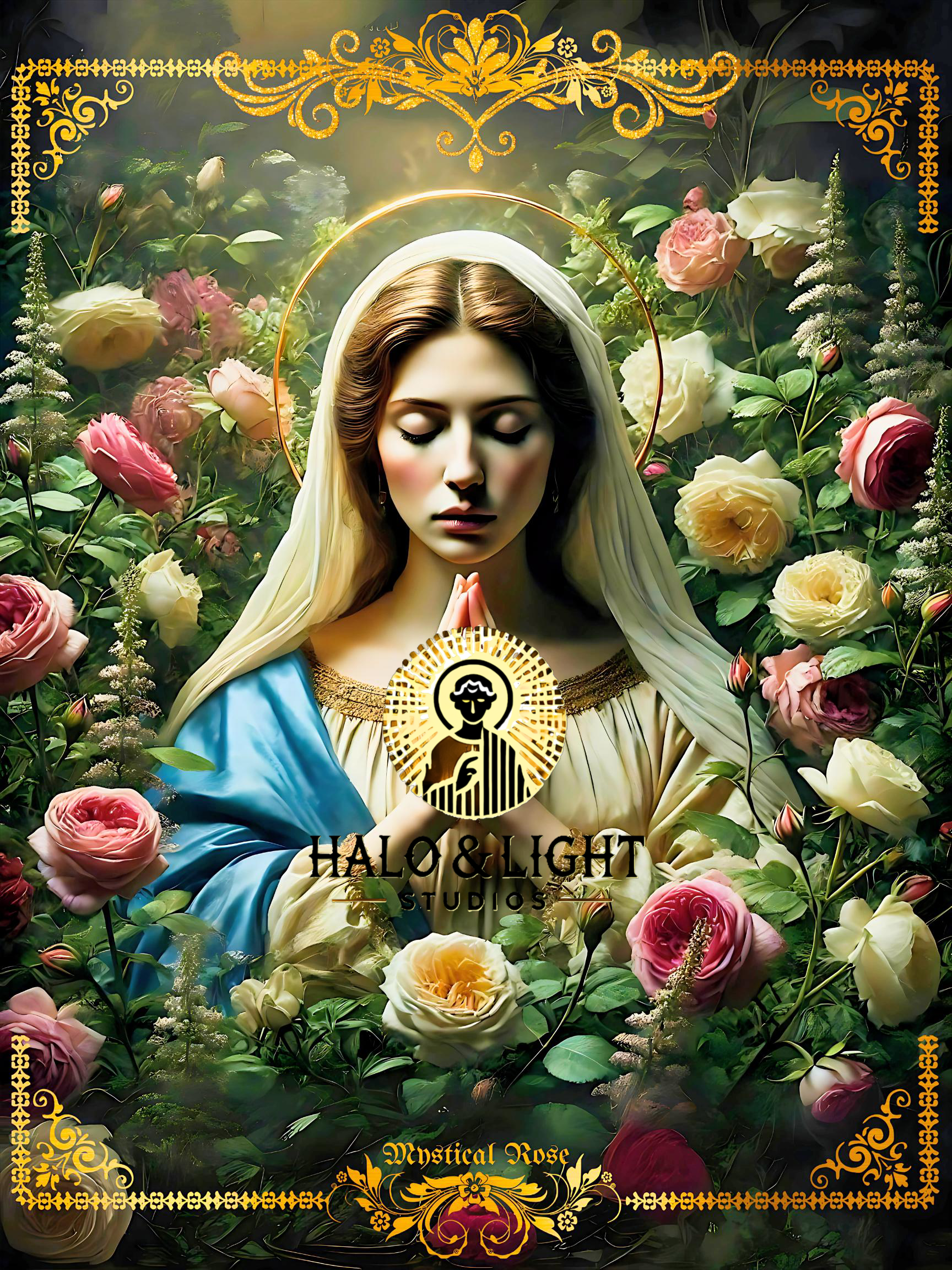 Mary in Prayer | Mystical Rose 