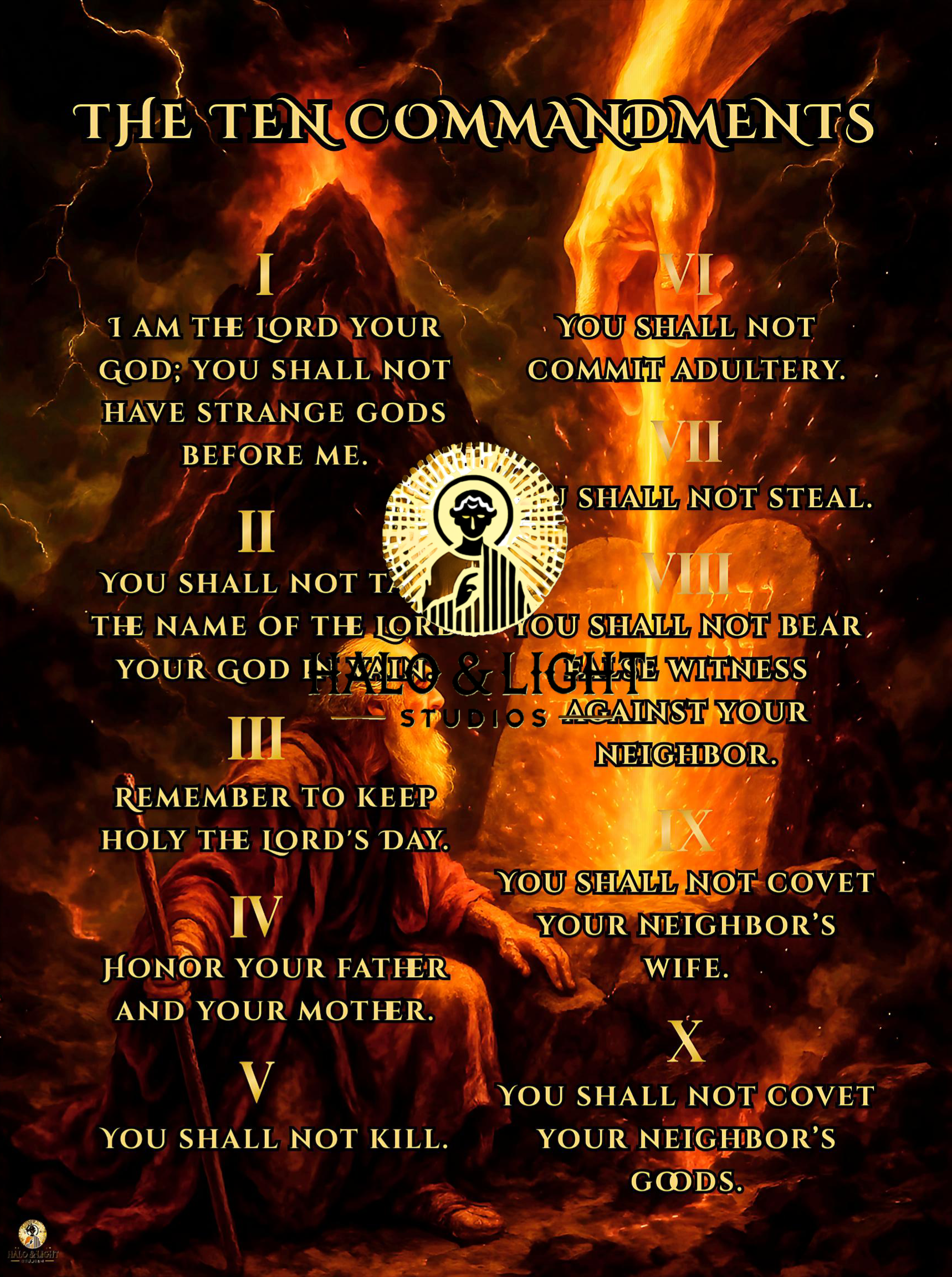 The Ten Commandments | Catholic Teaching Poster 