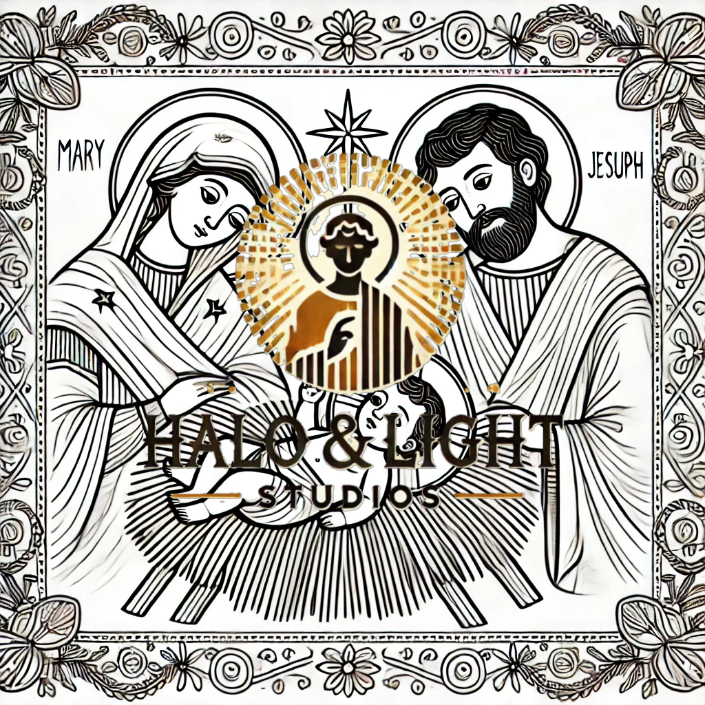 The First Joyful Mystery - Coloring Pages with Virtues 