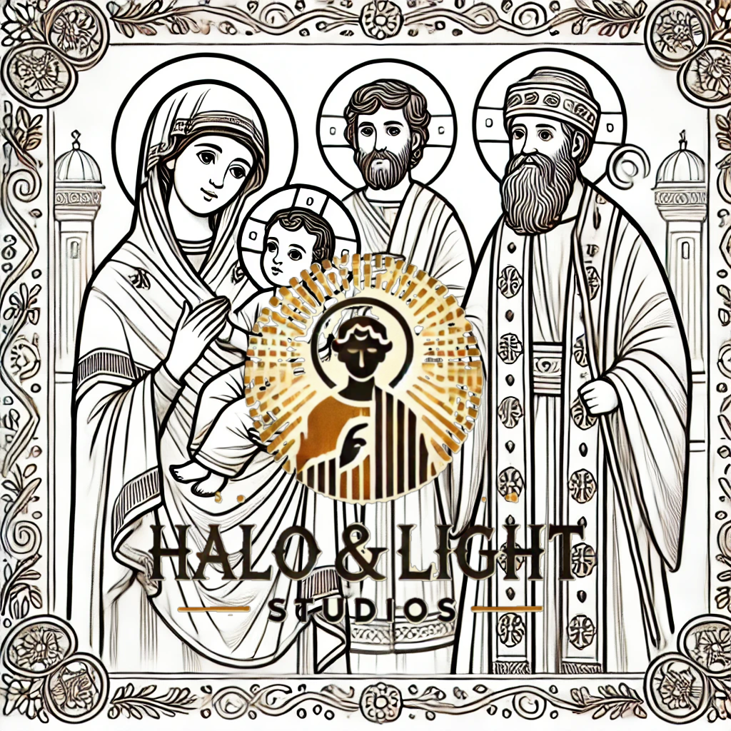 The First Joyful Mystery - Coloring Pages with Virtues 