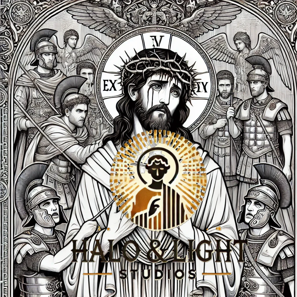 Sorrowful Mysteries - Coloring Pages with Virtues