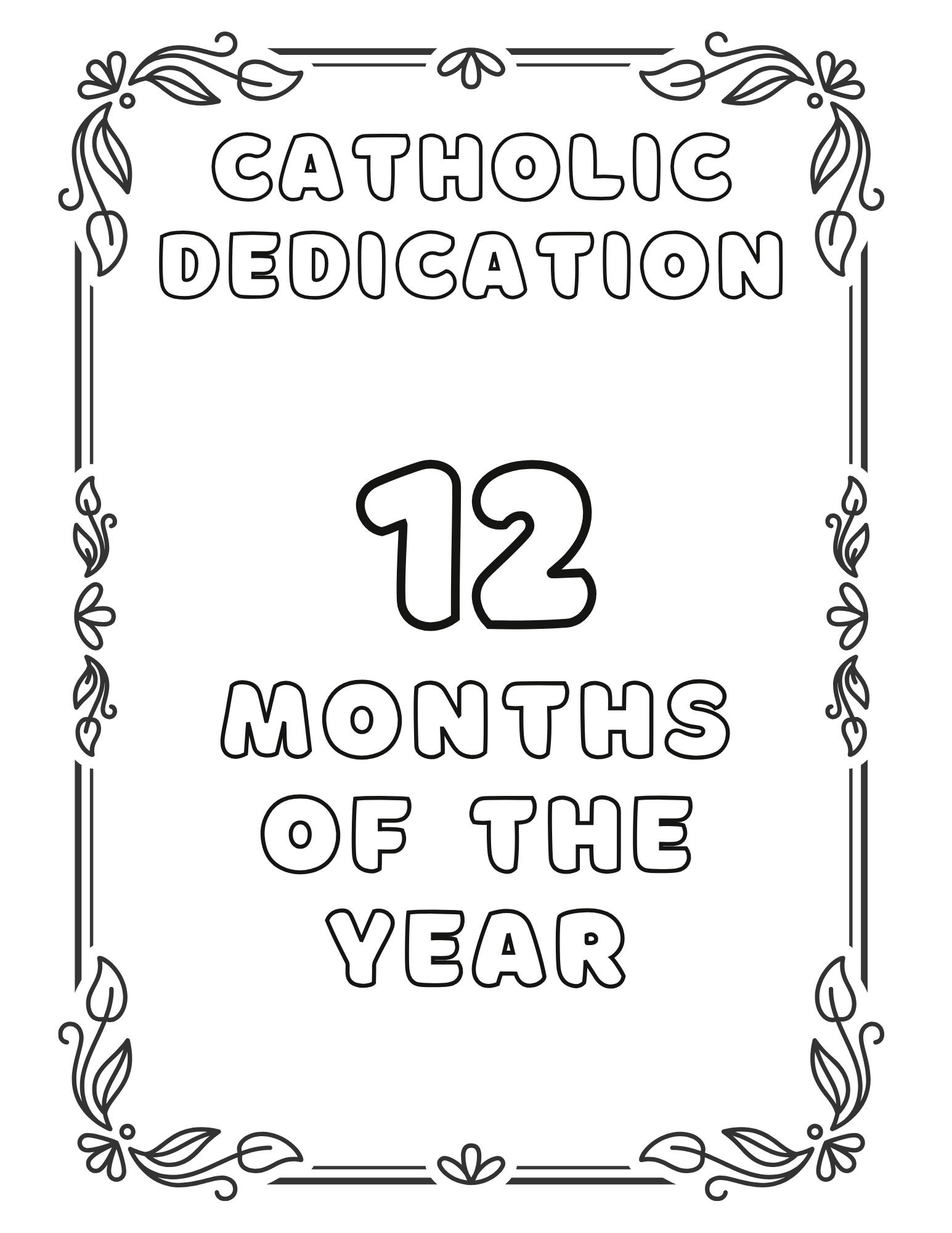 Months of the Year Catholic Dedication