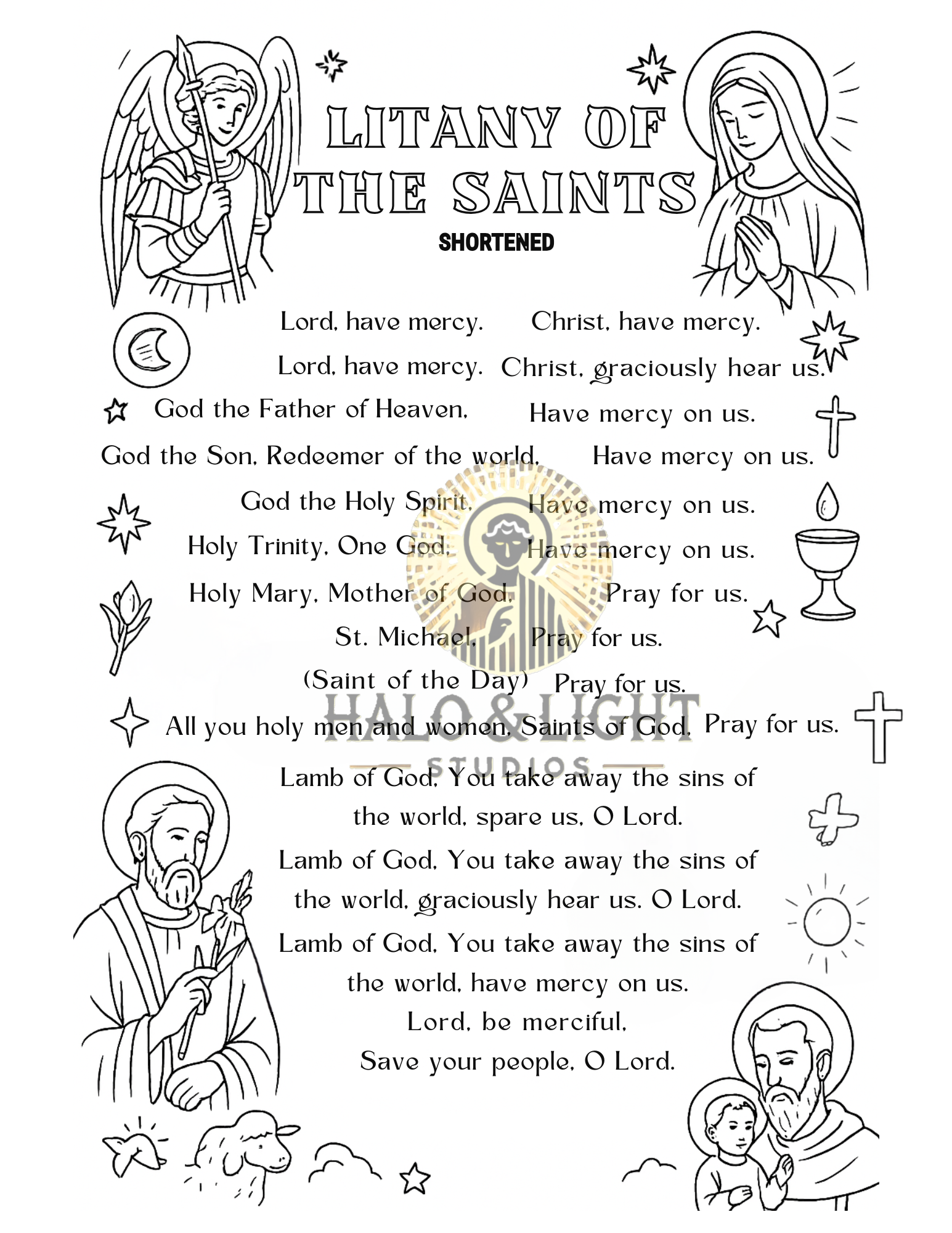Walking with the Saints – July Edition Coloring Book