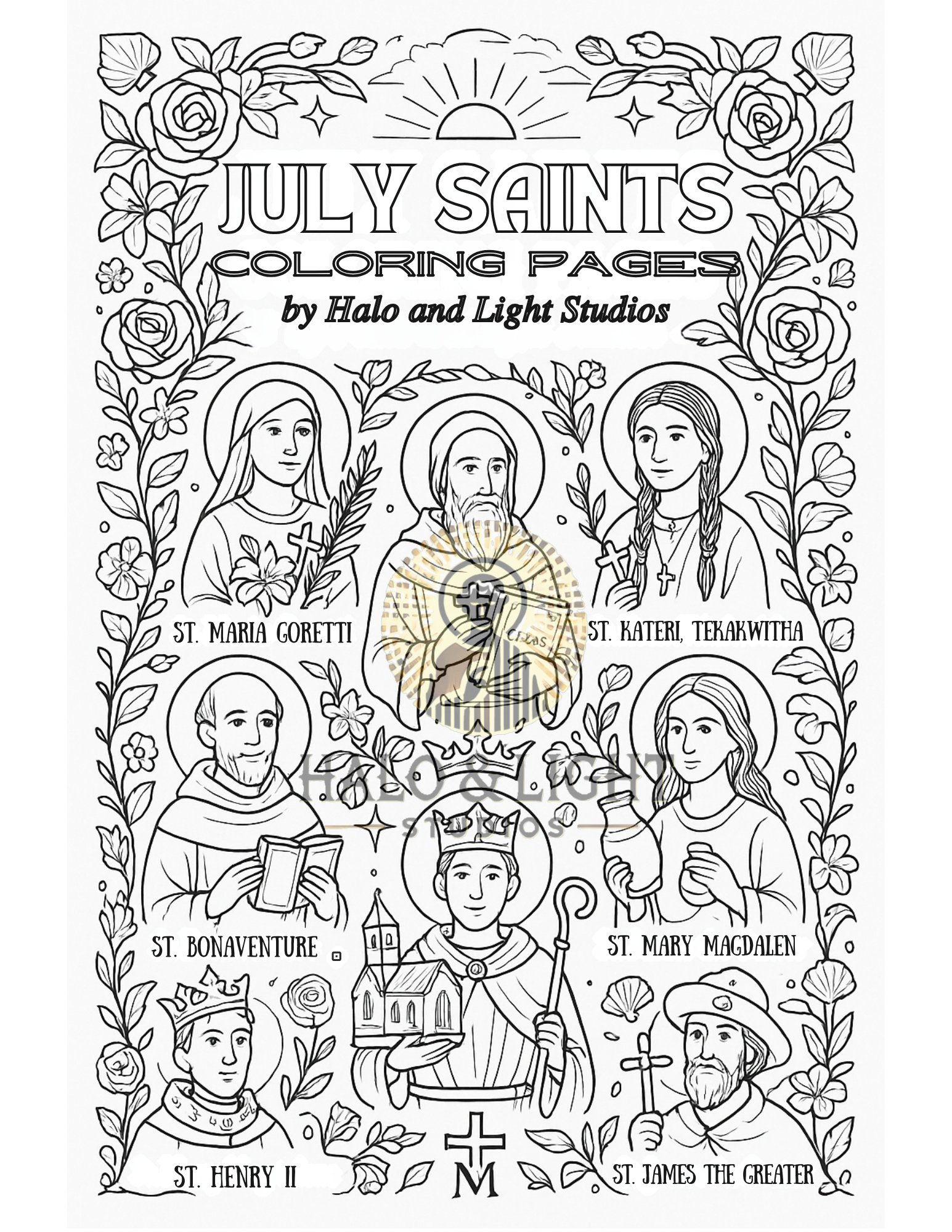 Walking with the Saints – July Edition Coloring Book