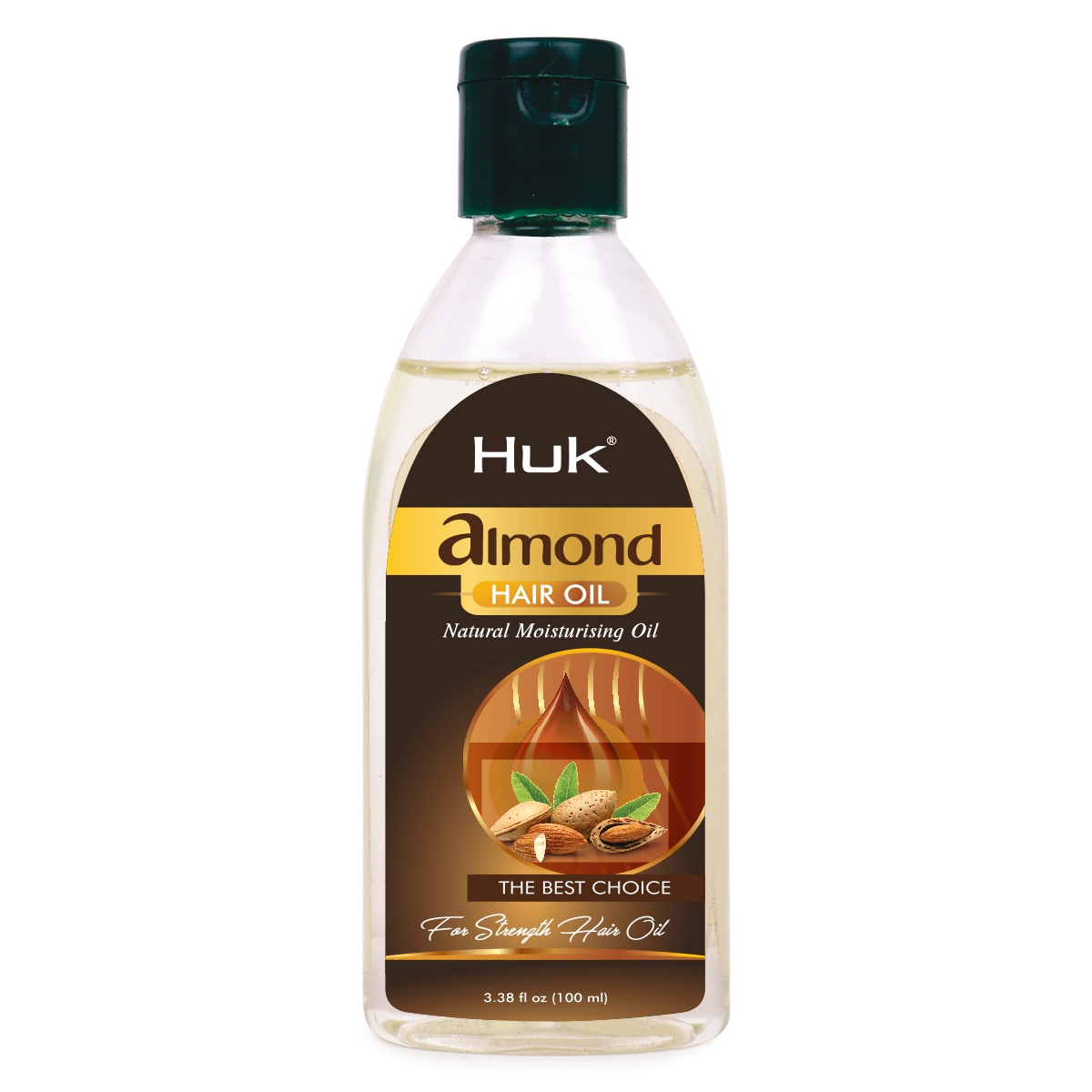 Huk Almond Hair Oil – Naturally Strong & Silky Hair