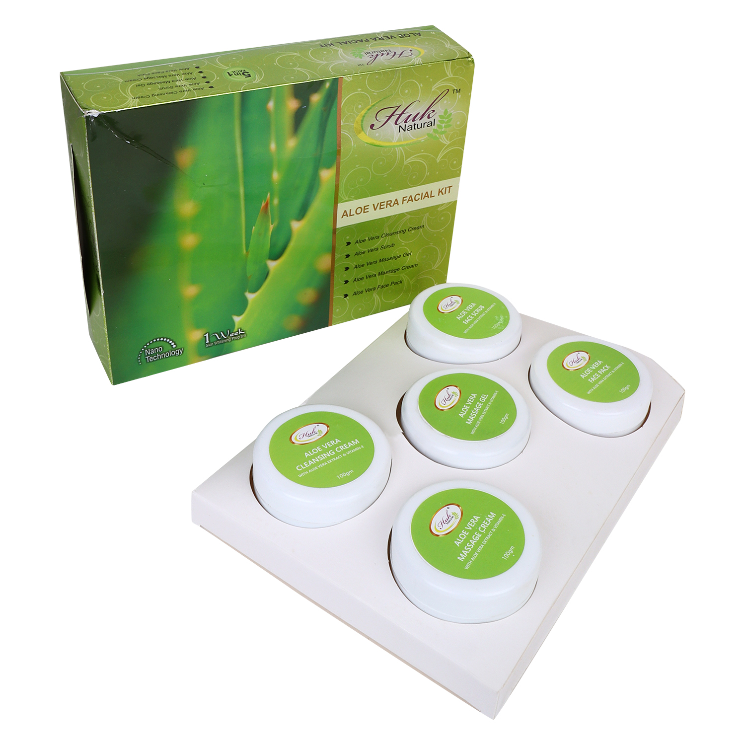 Huk Aloe Vera Facial Kit with Vitamin E & Aloe Vera