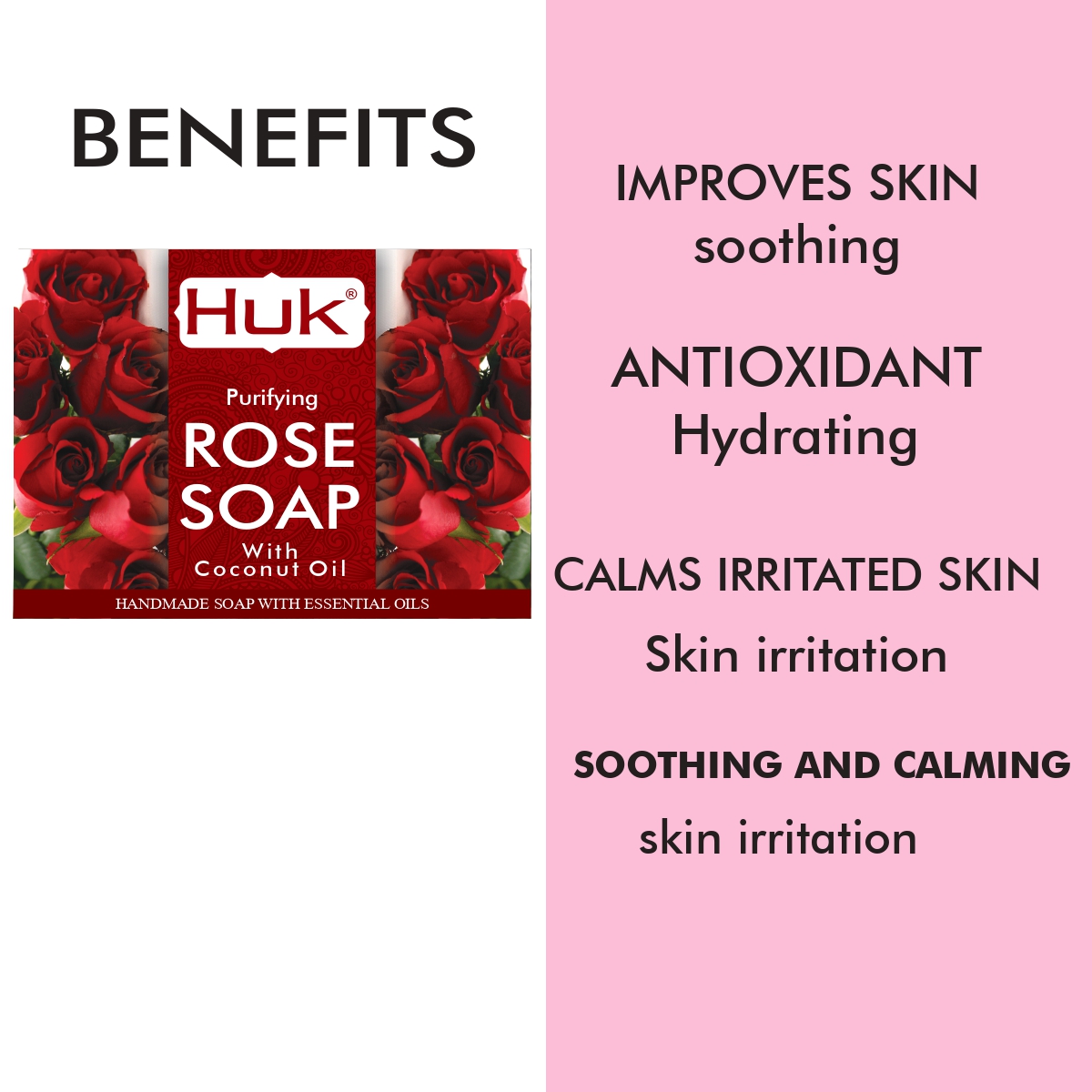 Huk Purifying Rose Soap – Fresh, Soft & Radiant Skin