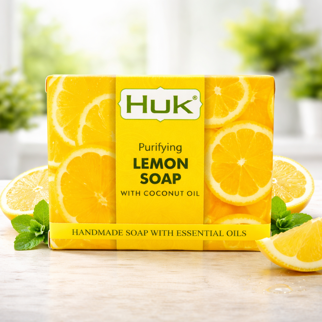 Huk Purifying Lemon Soap with Coconut Oil – Fresh & Glowing Skin