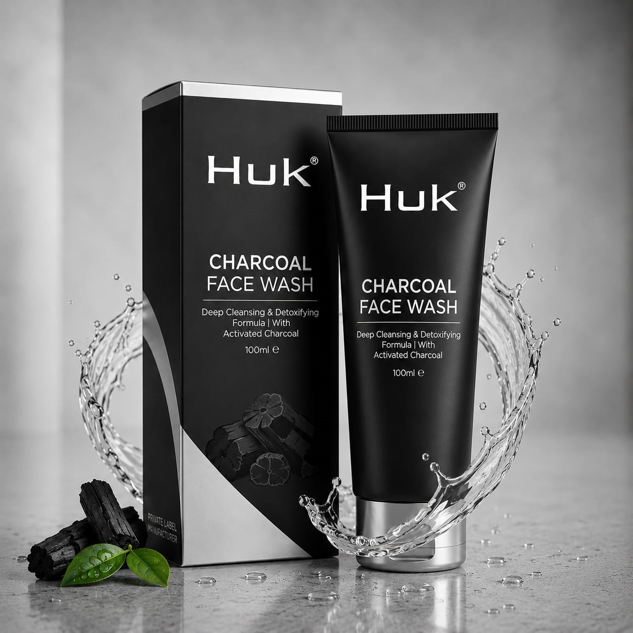 Huk Charcoal Face Wash | Deep Cleansing Face Wash for Oily & Acne-Prone Skin