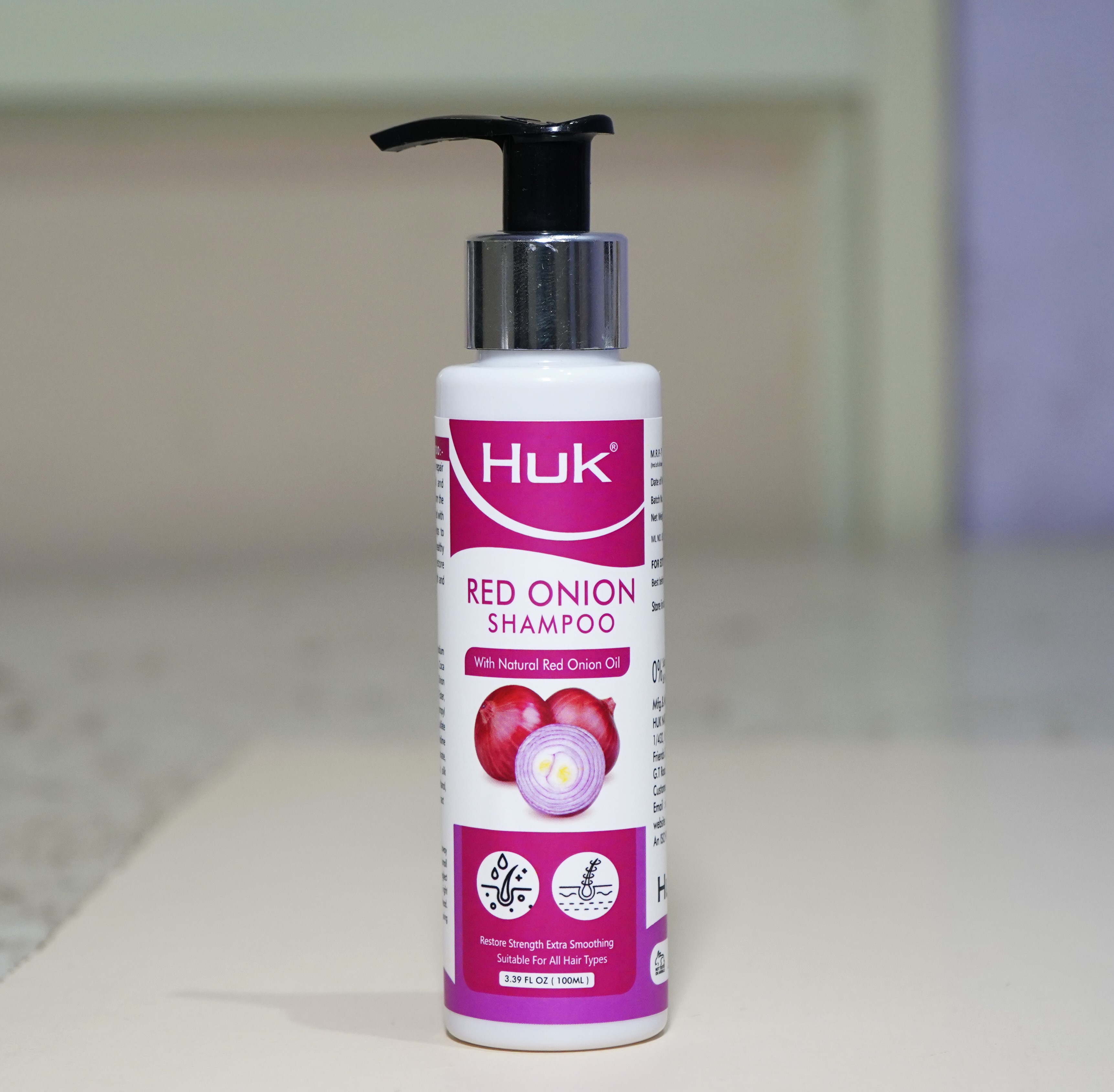 Huk Onion Shampoo – Anti Hair Fall & Hair Growth Solution with Natural Care