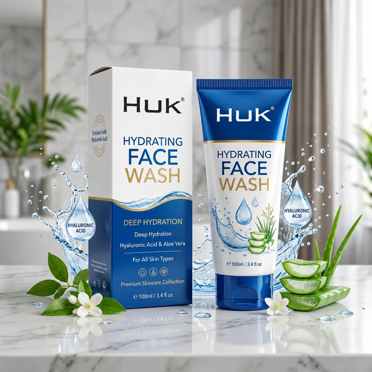 Huk Aloe Vera Face Wash with Natural Neem & Tulsi Oil