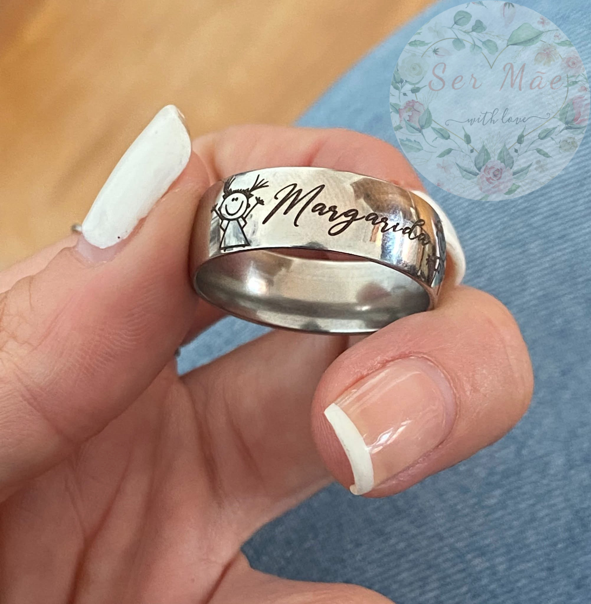 Aliança Abaulada Personalizada