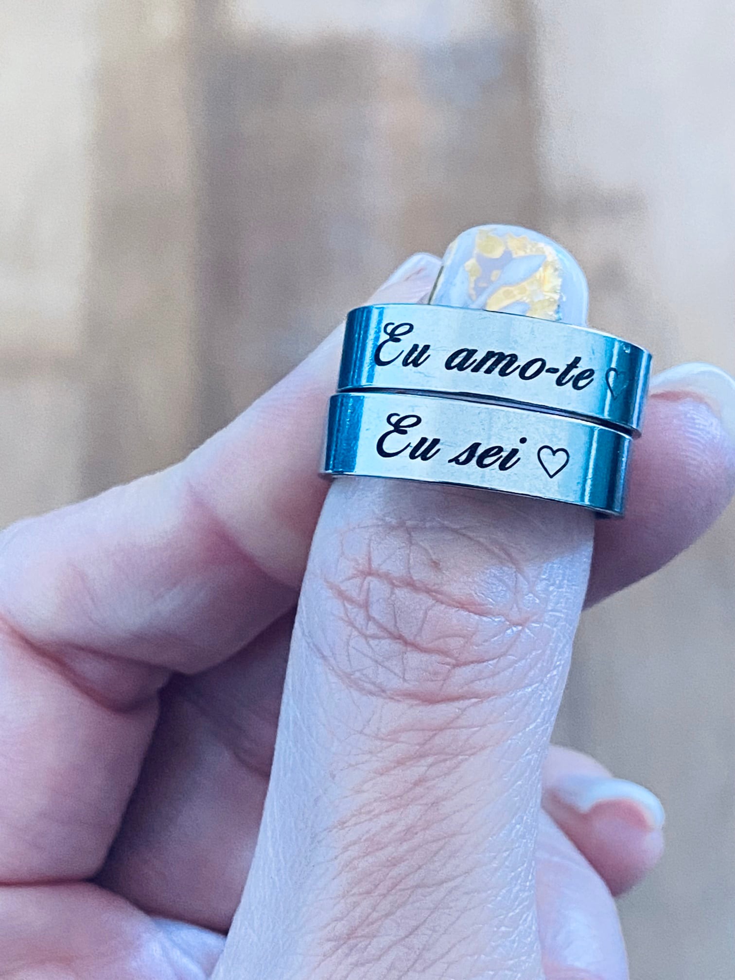 Conjunto Anéis Personalizados