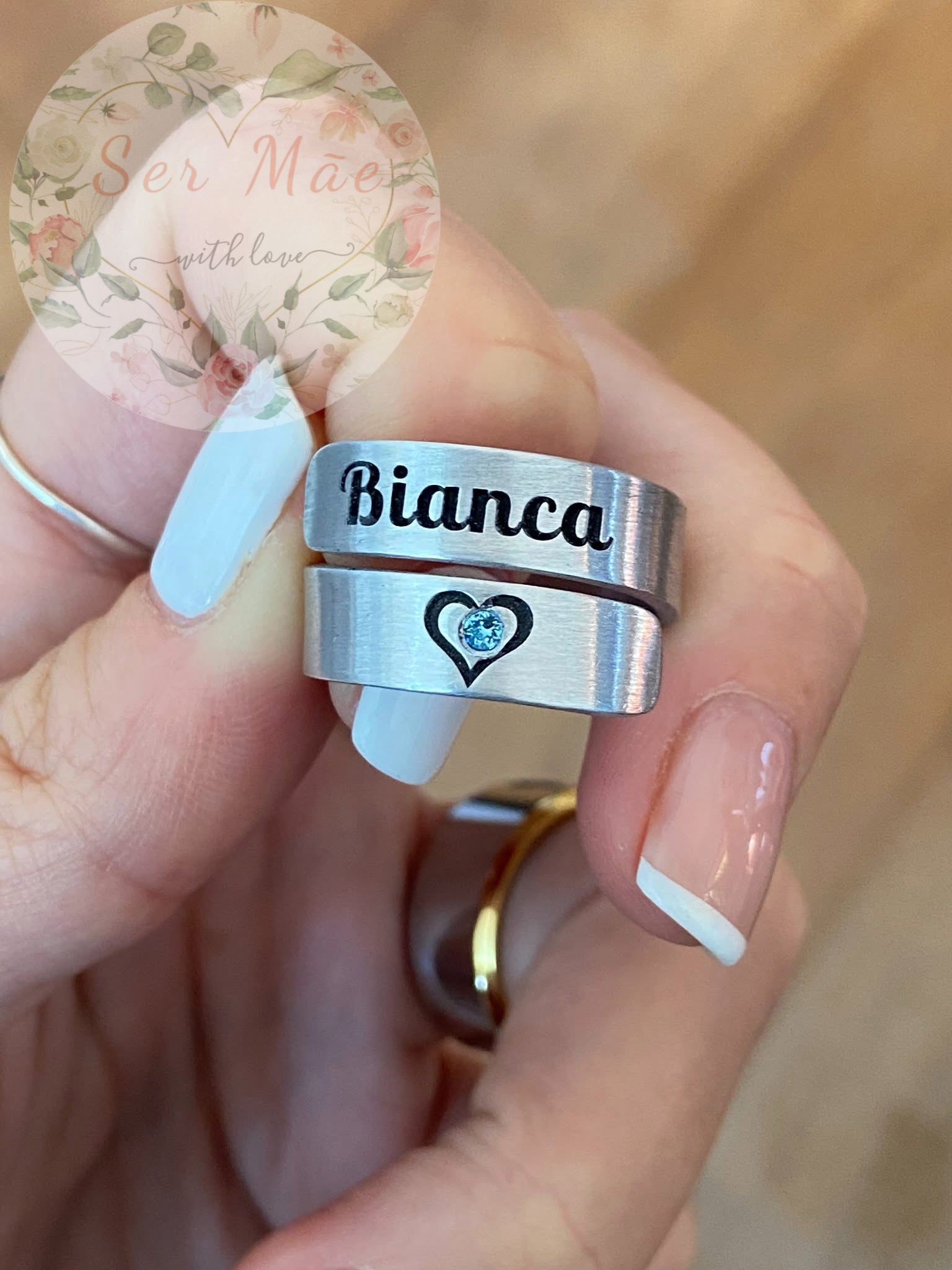 Anel Duplo Personalizado