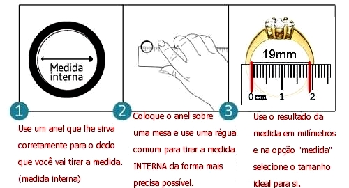 Anel com batimento cardíaco e Cristal 