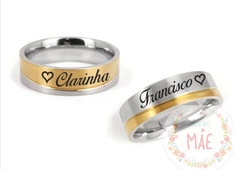 Anel Bicolor Personalizado