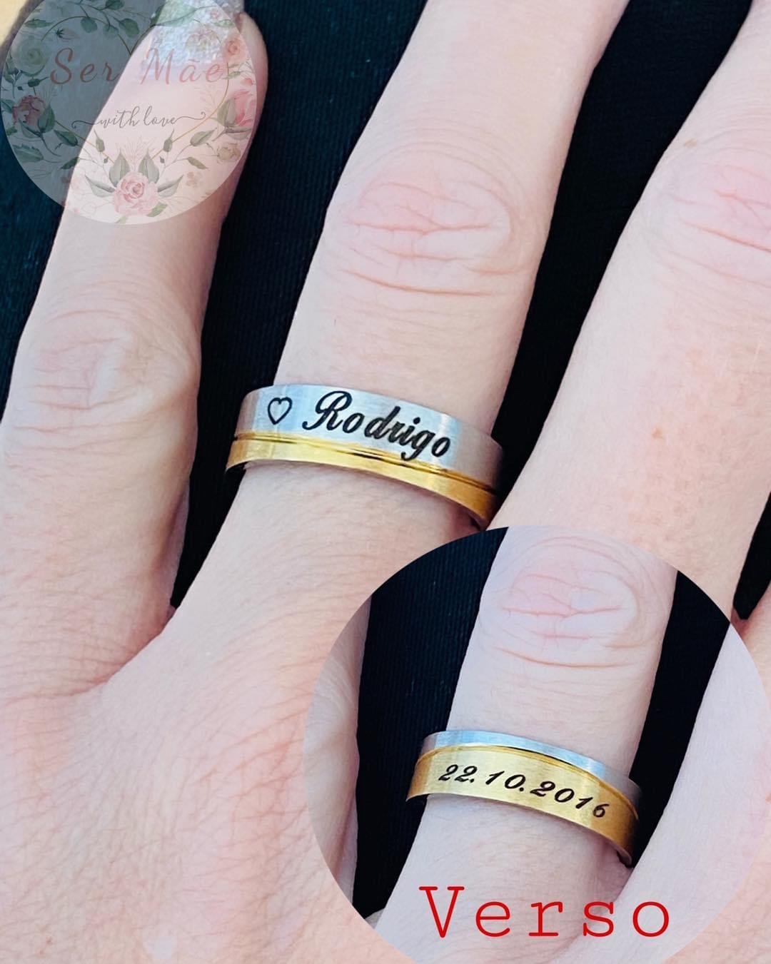 Anel Bicolor Personalizado
