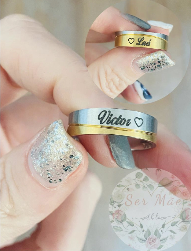 Anel Bicolor Personalizado