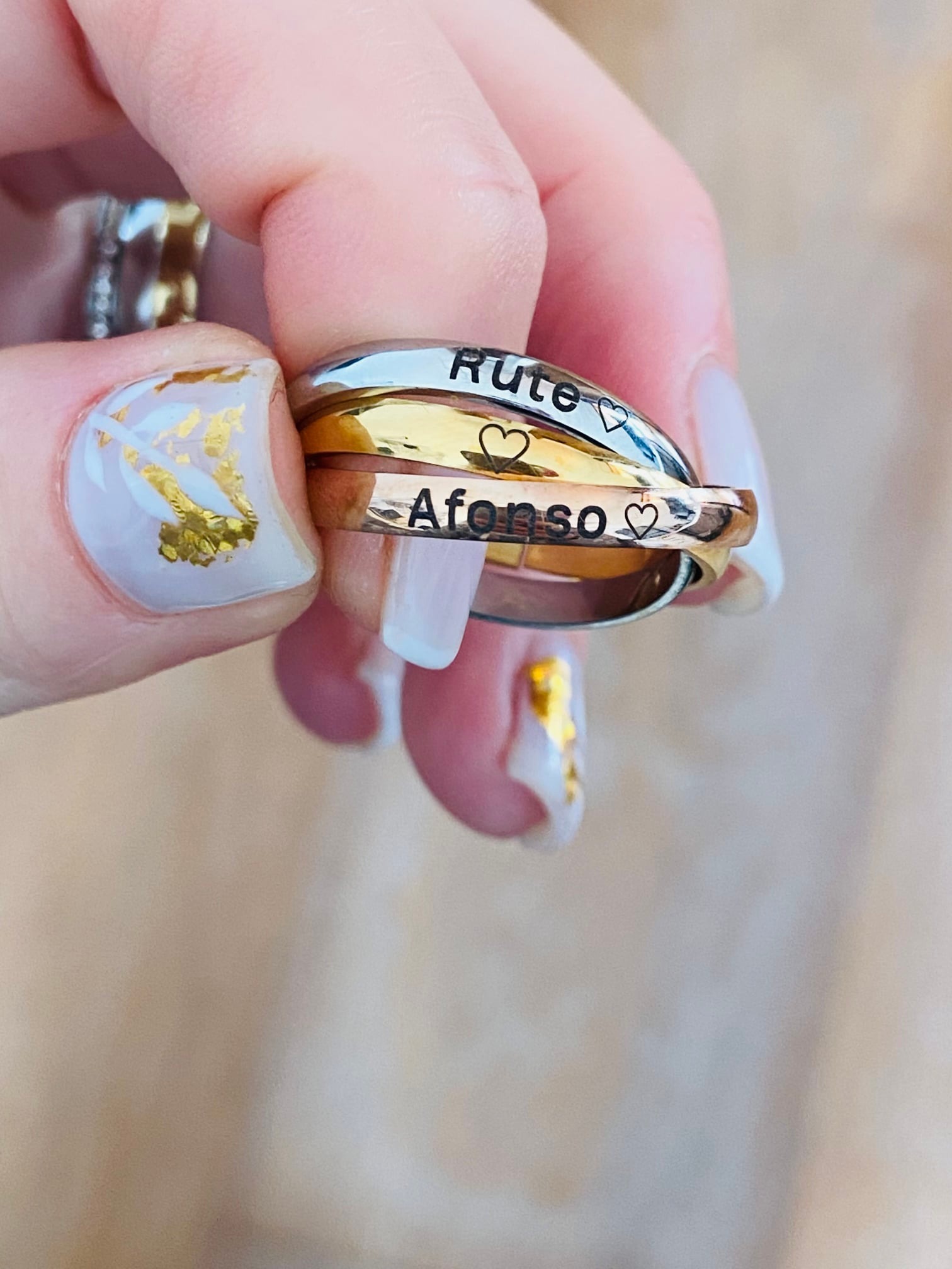 Anel Triplo Personalizado
