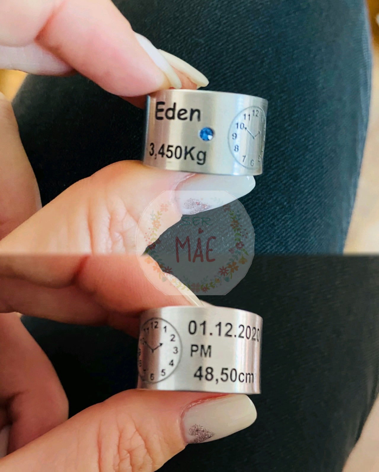 Anel Personalizado com Dados Nascimento