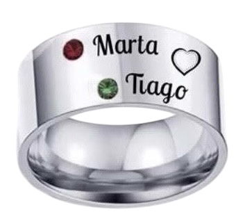 Anel Personalizado com Cristal do Mês