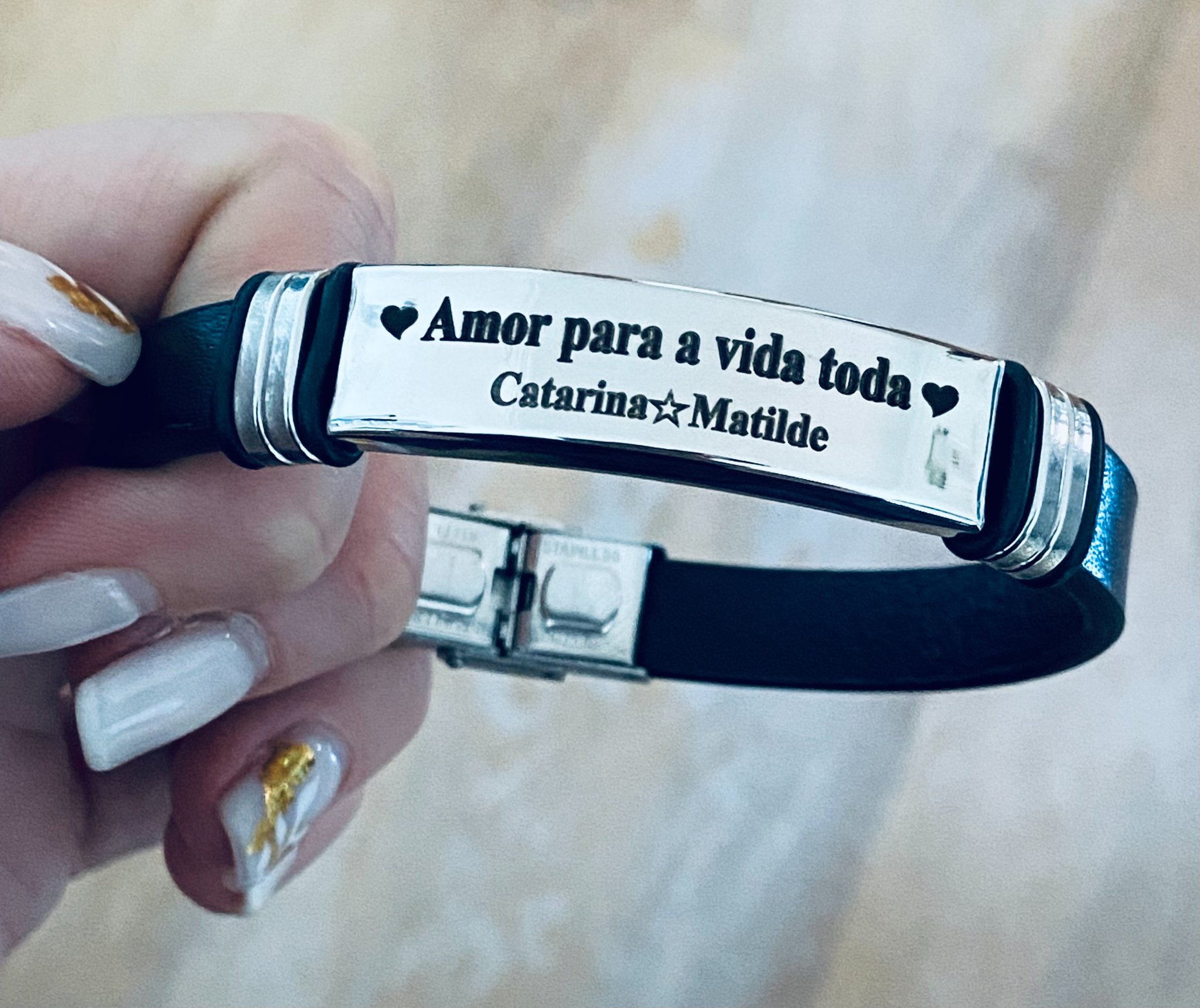 Pulseira em Couro Personalizada