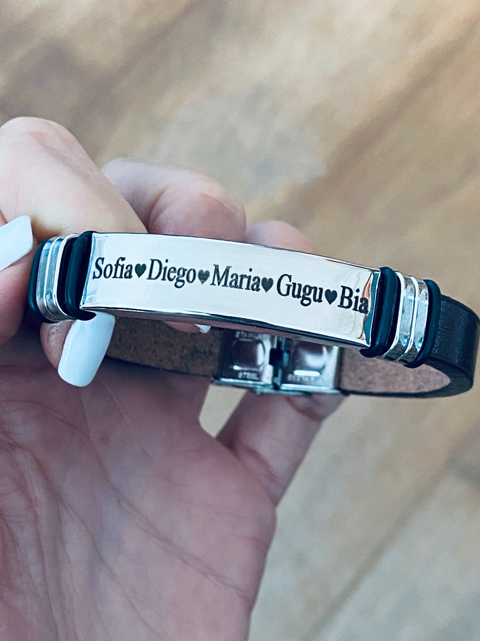 Pulseira em Couro Personalizada