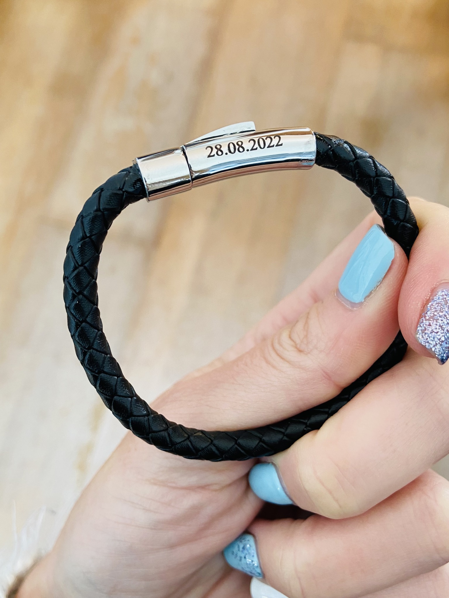 Pulseira Couro com Fecho Personalizado
