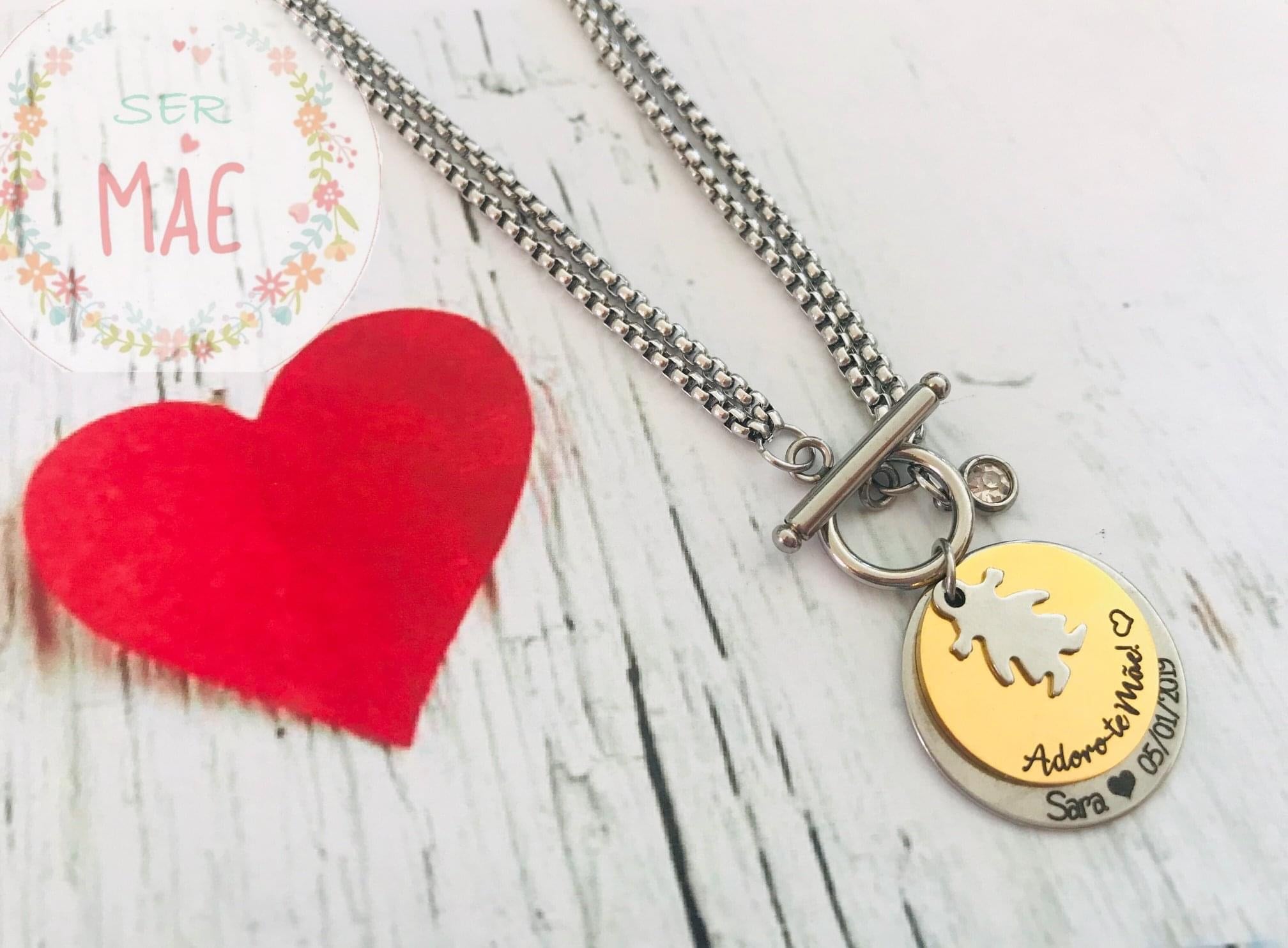 Colar Duplo com Medalhas personalizadas