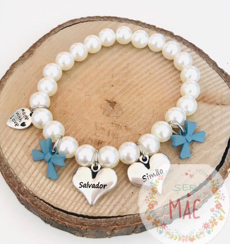 Pulseira Pérolas e Coração