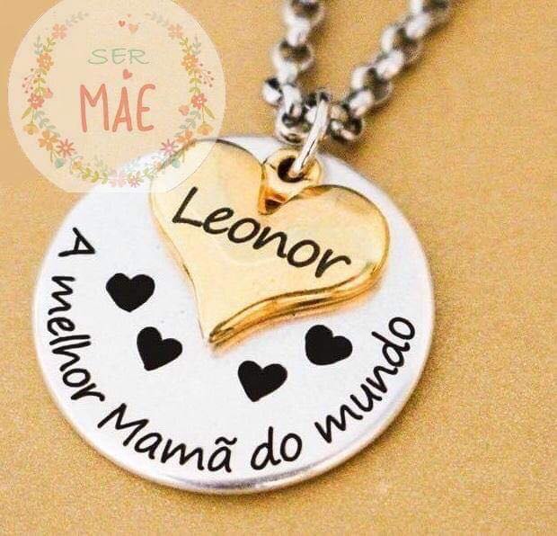 Colar Medalha + Coração