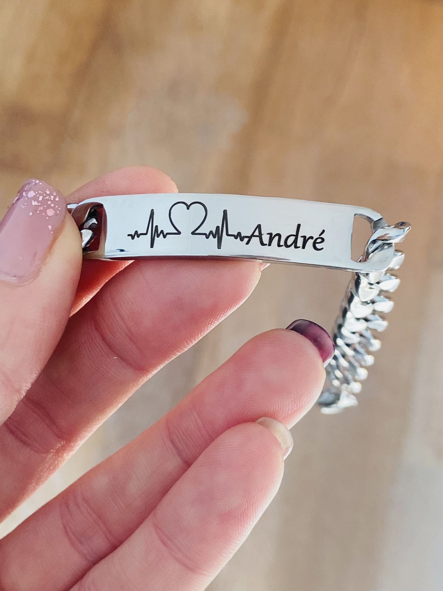 Pulseira em Aço Personalizada
