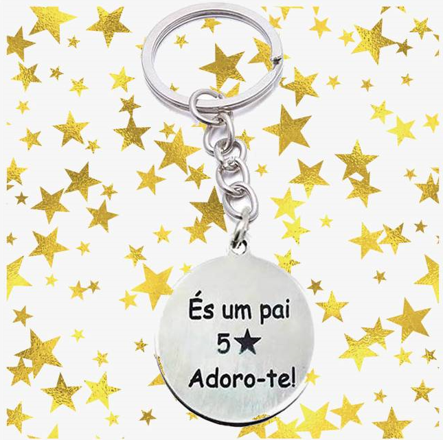 Porta-chaves "És um pai 5 estrelas"