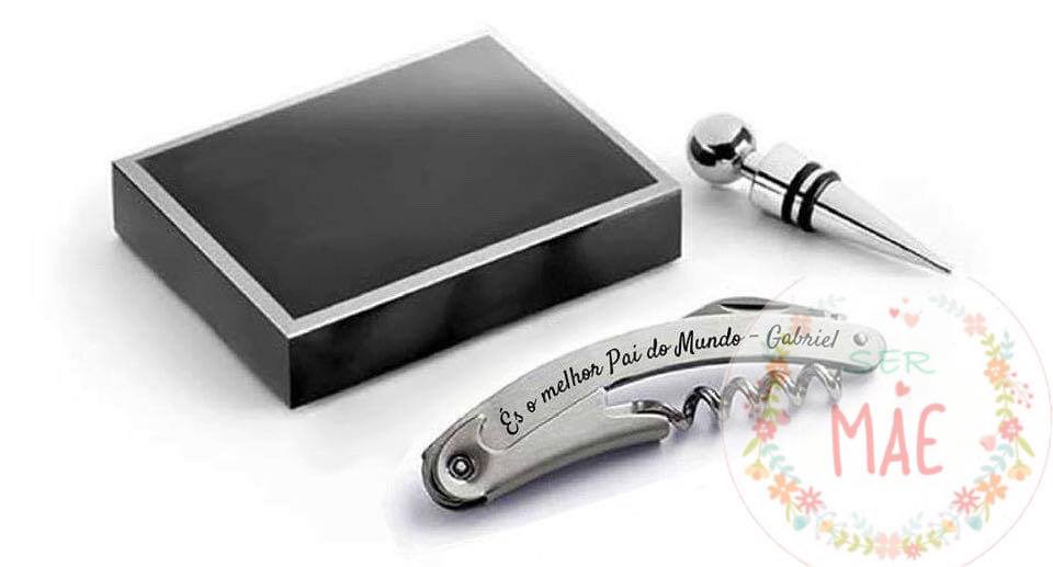 Conjunto Saca Rolhas Personalizado