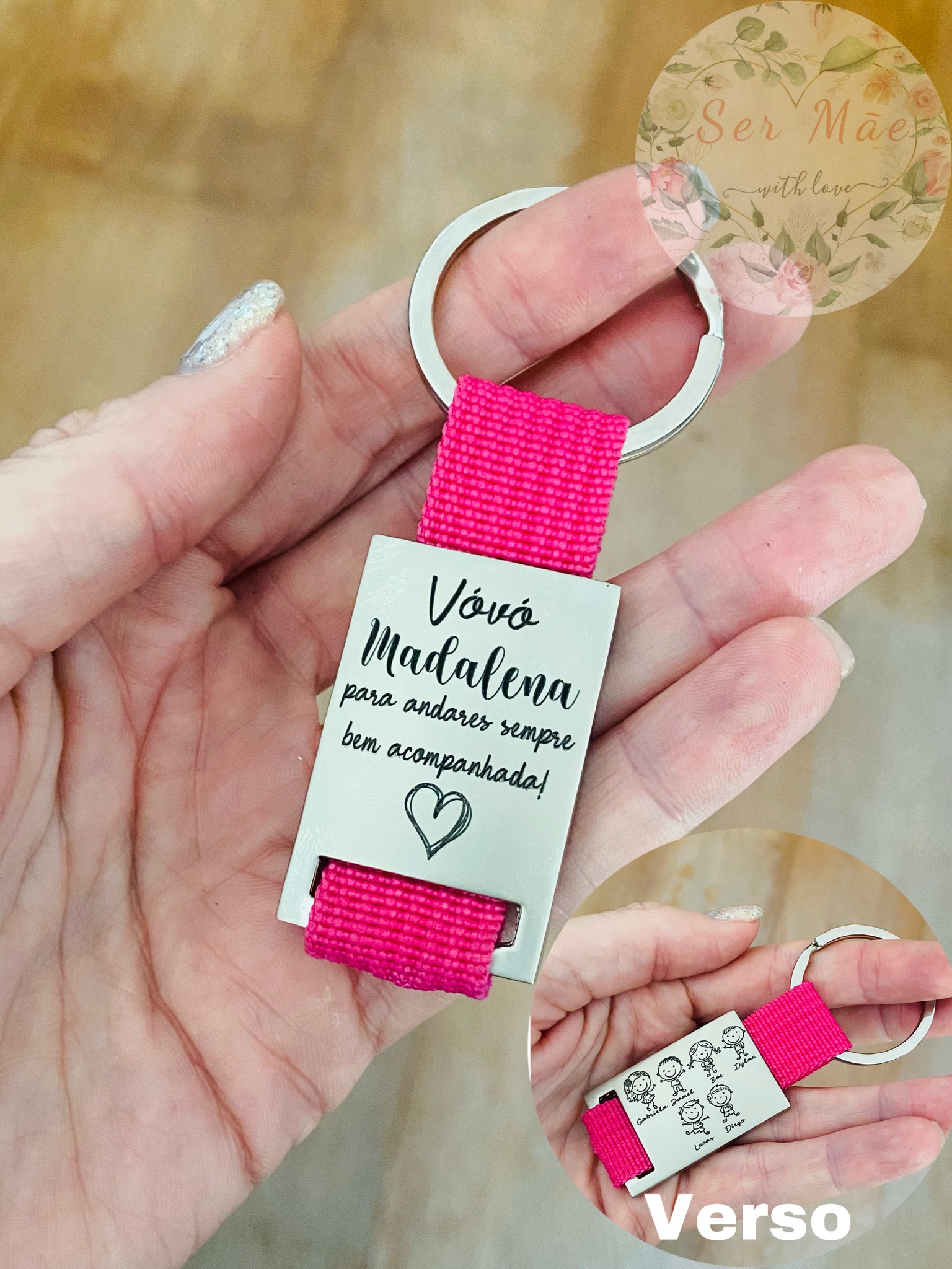 Porta-chaves Metal com Fita Personalizado
