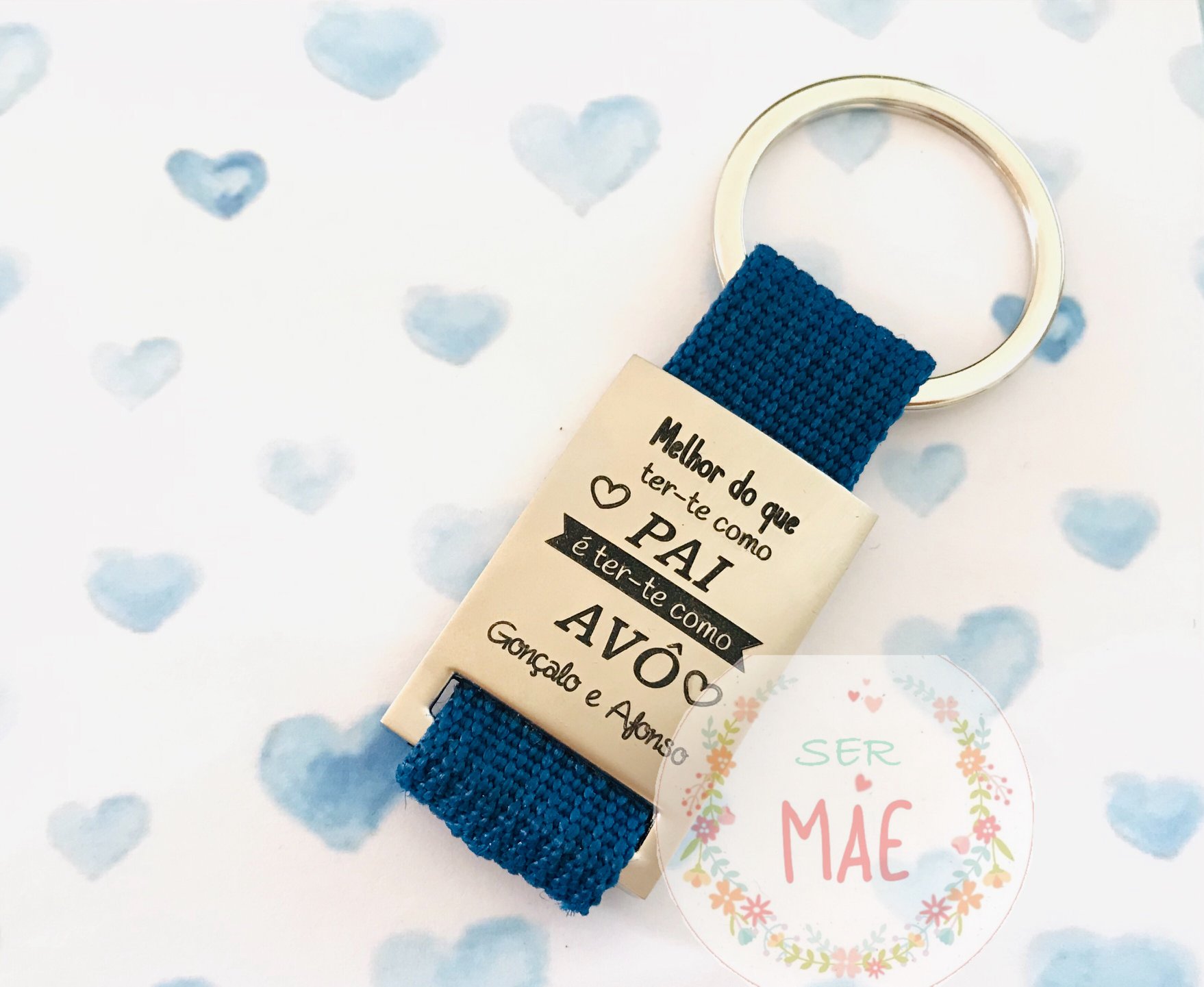Porta-chaves "Melhor do que ter-te como Pai é ter-te como Avô"
