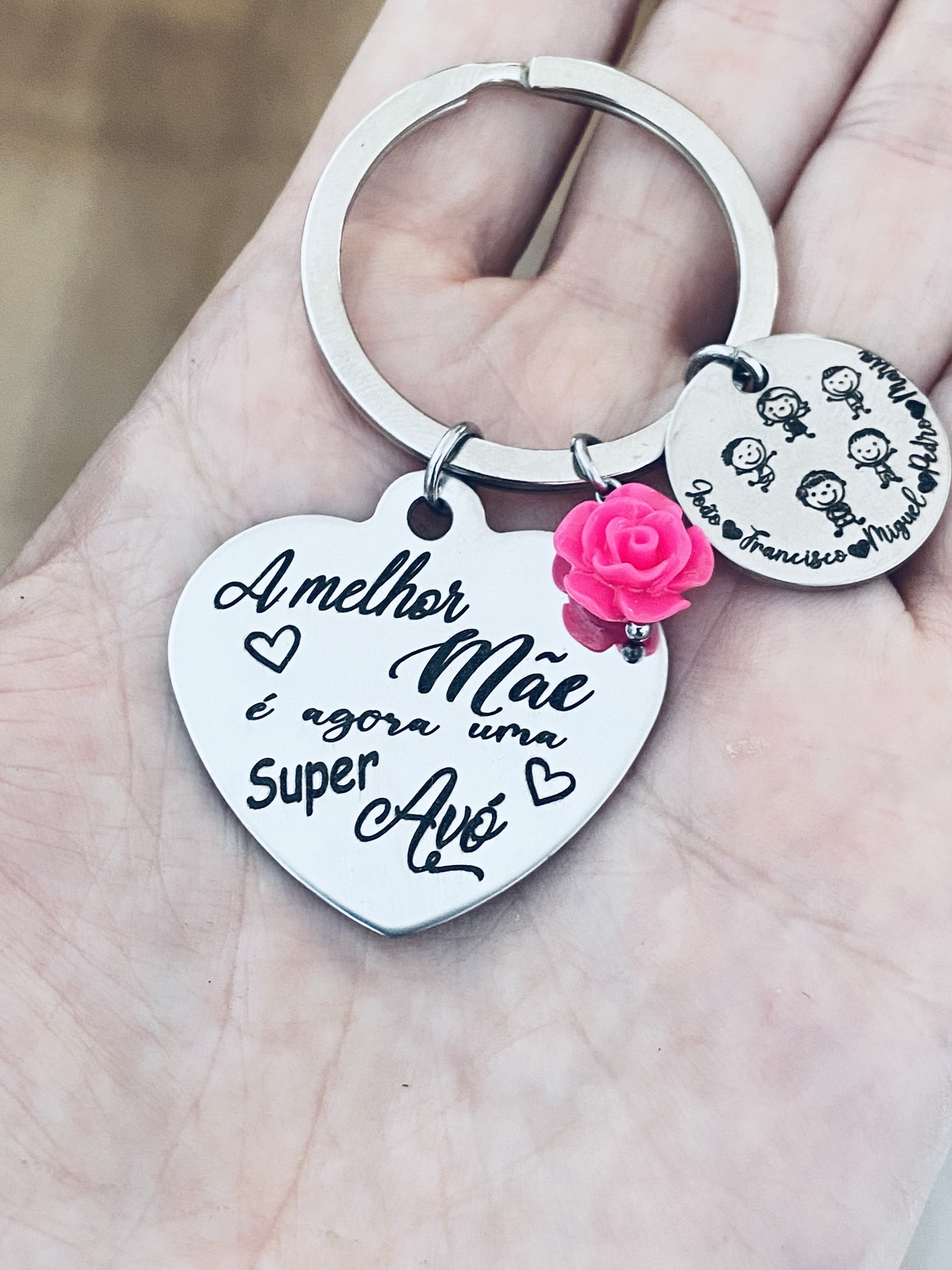 Porta-chaves "A melhor Mãe é agora uma Super Avó"