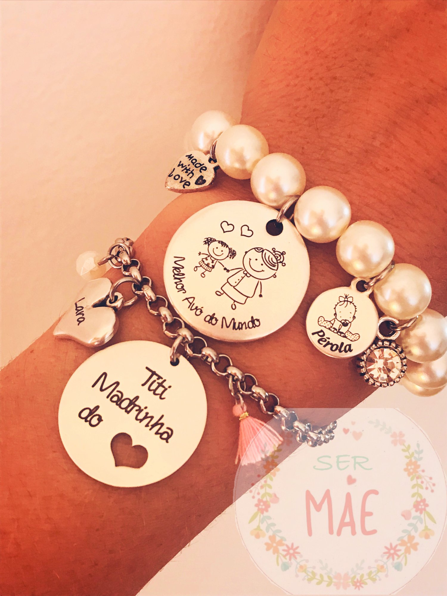 Pulseira Pérolas "Melhor Avó do Mundo"
